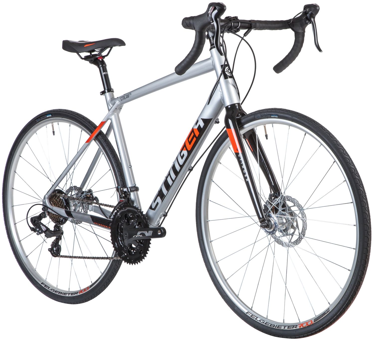 Велосипед Stinger Stream STD 28" (2019), рама 56 см (175-185 см), серебристый