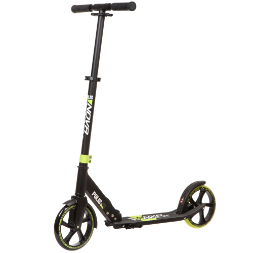 Самокат Novatrack POLIS 200 PRO'10 (2021), лимонный