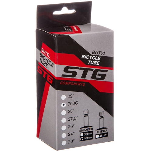 Камера велосипедная STG бутил 700 х 28" / 35С велонип. 48мм.