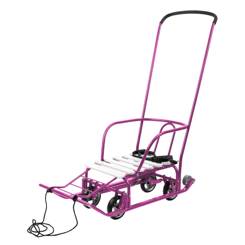 Санки детские НИКА Тимка 5 универсал с механизмом выдвижных колесных шасси, сиреневый