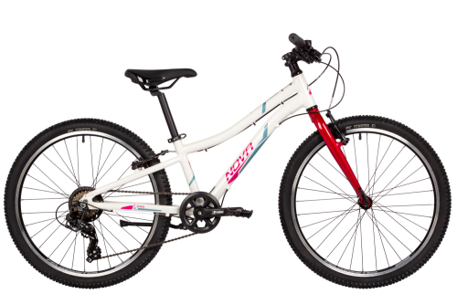 Велосипед Novatrack Novara 6.V 24 (2025), рама 10" (130-155 см), белый