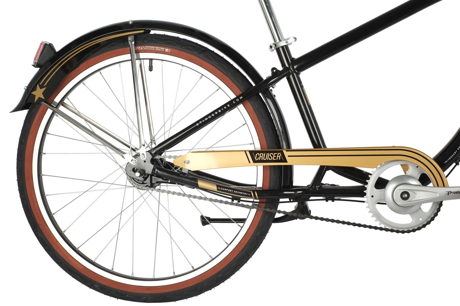 Велосипед STINGER CRUISER Man 7spd 26" (2021), рама 18" (165-175 см), черный