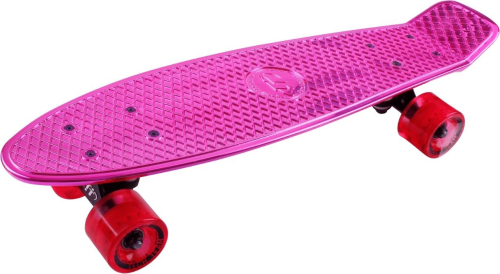 Скейтборд круизер Tech Team Metallic 22, розовый