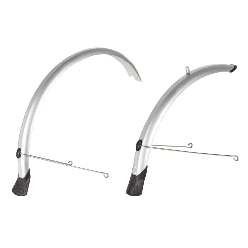 Крылья, переднее и заднее, HC-818 для колес 24", пластик, серебристые
