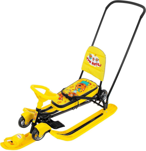 Снегокат Тимка спорт 6, ТС6/ТК, Три кота, желтый