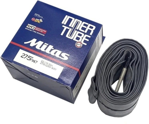 Камера Mitas 27.5x2.5/3.0", велониппель 47 мм, черный