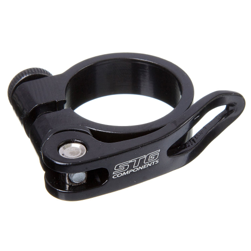 Хомут подседельный MD-K03 диам.34,9мм с эксцентриком,AL MATT BLK