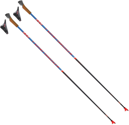 Палки лыжные KV+ Tornado Plus Qcd Titan 100% Carbon, Cross Country Pole, 23P002Q, черно-синий