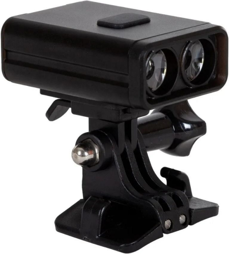 Фонарь передний (задний) STG BC-FL1685 с креплением на шлем, 200 lm, 800 mAh, USB, черный