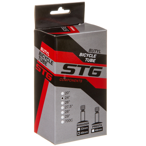 Камера велосипедная STG бутил 24"Х1,75"/1,95" автониппель 48 мм