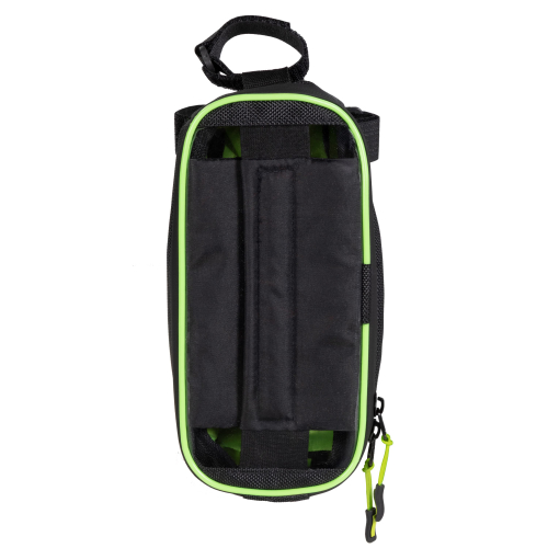 Велосумка на раму STG модель FB-016, с отделением для телефона, 20х11х9 см, черный-салатовый