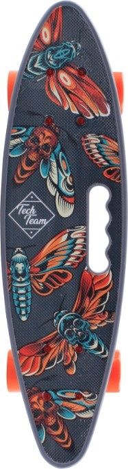 Скейтборд круизер Tech Team Fishboard 23 Print (Mini), серый