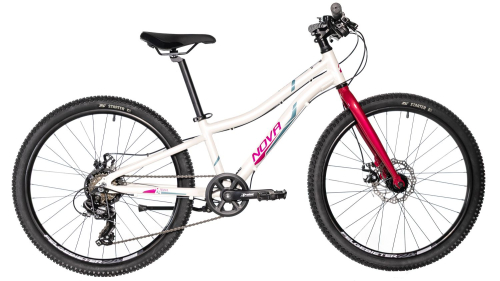 Велосипед Novatrack Novara 6.D 24 (2025), рама 10" (130-155 см), белый