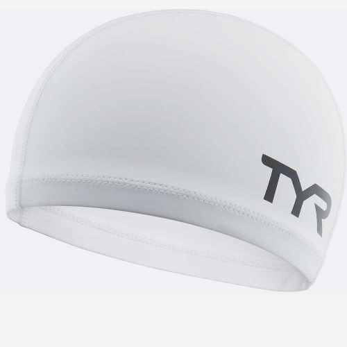 Шапочка для плавания TYR Silicone Comfort Swim Cap, белый