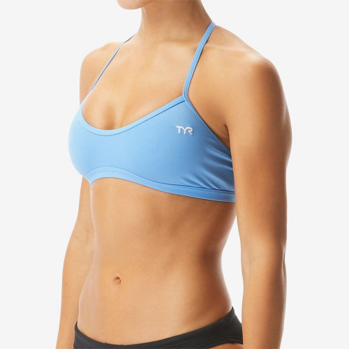 Топ купальника TYR Solid Trinity Top, голубой