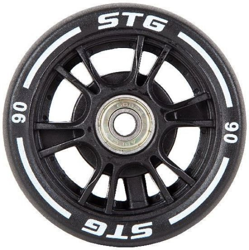 Колесо для самоката, 90х24 мм, PU, ABEC-7, черный, черный