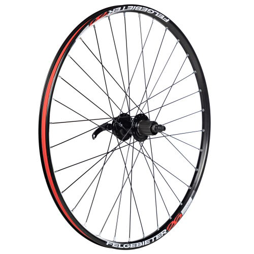 Колесо 26" заднее, двой. пист. обод, под disc, 32 отв, втулка SF B27R, пром подшипники