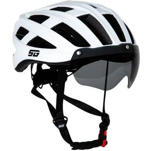 Шлем STG TS-33 с визором и фонарем, белый