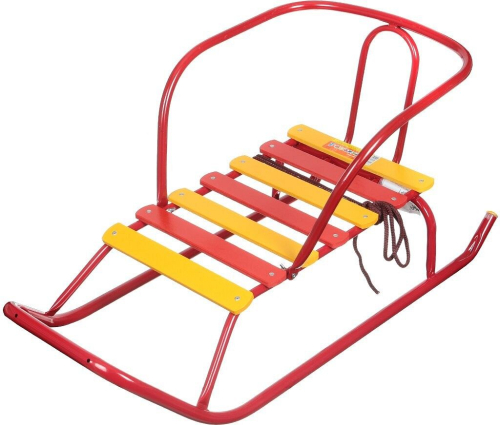 Санки детские Ника Ветерок 1 / В1/К2 спинка, красный