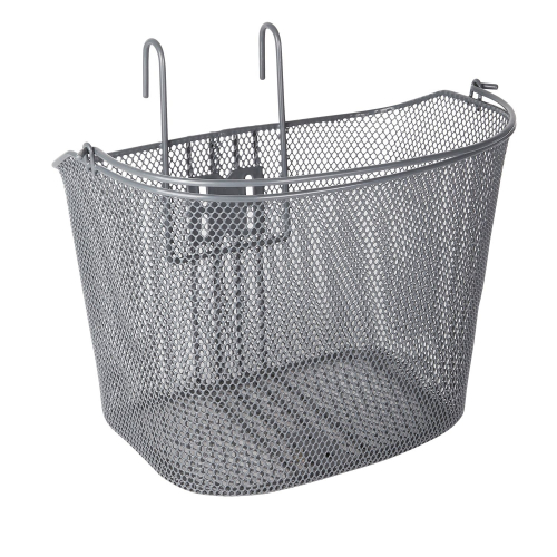 Корзина BF-012G3 с крепежом, размер 35х25х26.5 см, серая (Для велосипеда с колесами 26")