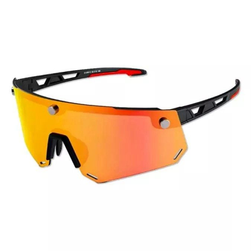 Очки велосипедные Rockbros, оправа черная с магнитными держателями, линза с поляризацией, RB_SP213BK