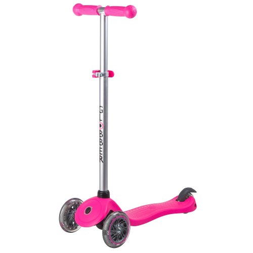 Самокат-кикборд GLOBBER PRIMO LIGHTS V2 (2018), розовый