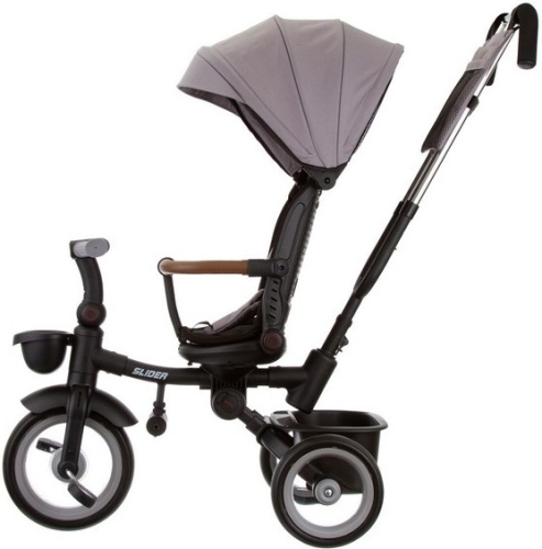 Велосипед трехколесный Slider Eva HM-618-2, с ручкой управления (92-98 см), серый