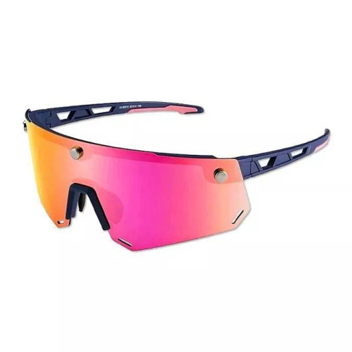 Очки велосипедные Rockbros, оправа розовая с магнитными держателями, линза с поляризацией, RB_SP213BL, розовый