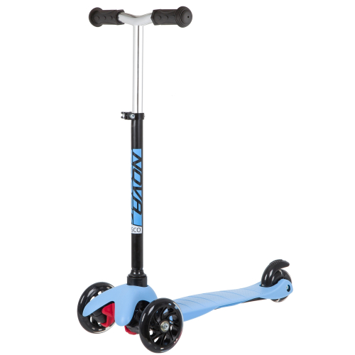 Самокат-кикборд Novatrack Disco-kids Basic (2020), черный-синий