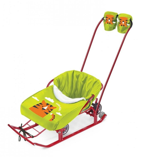 Санки детские НИКА Тимка 5 универсал+ с набором аксессуаров, алый