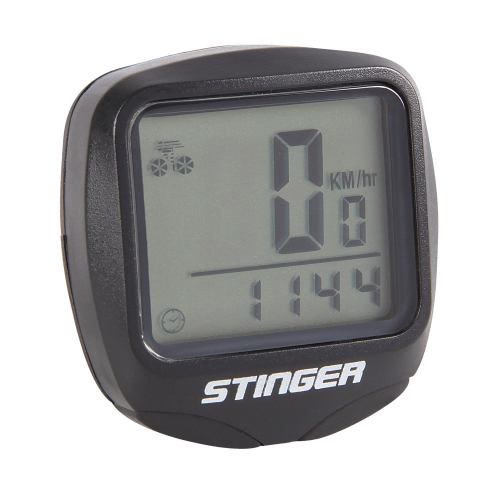 Велокомпьютер 14 функций. Проводной, черный.