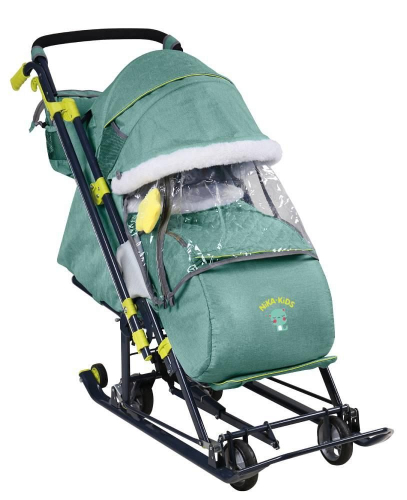 Санки-коляска комбинированная НИКА детям 7-7, зеленый