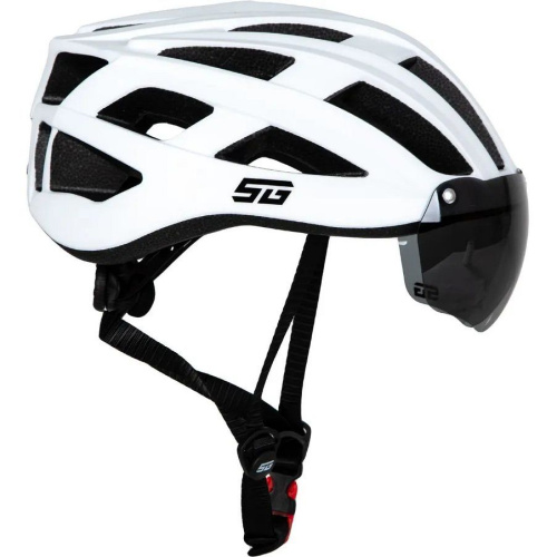 Шлем STG TS-33 с визором и фонарем, белый