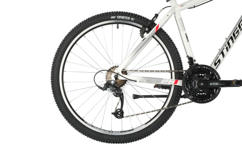 Велосипед STINGER ELEMENT STD MICROSHIFT 26" (2021), рама 18" (165-175 см), белый