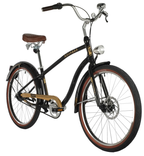 Велосипед STINGER CRUISER Man 7spd 26" (2021), рама 18" (165-175 см), черный