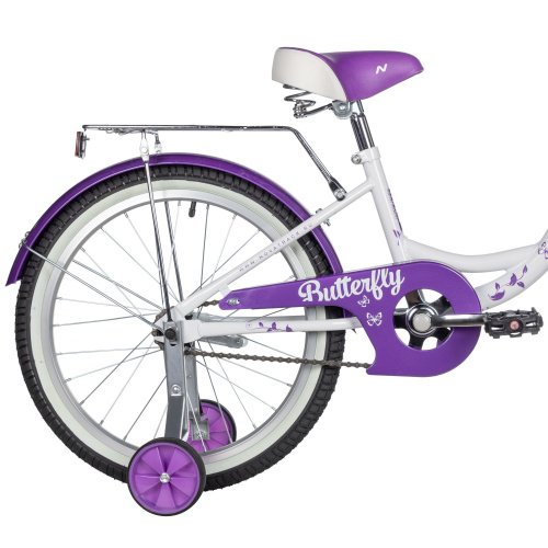 Велосипед Novatrack Butterfly 20" (2023), рама 12" (110-130 см), фиолетовый