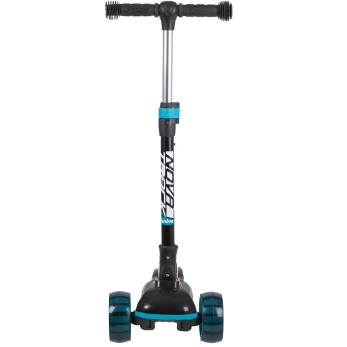 Самокат-кикборд Novatrack RainBow Basic Black (2020), черный-зеленый