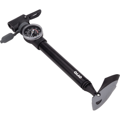 Насос велосипедный ручной OYYO PP30, с манометром, черный