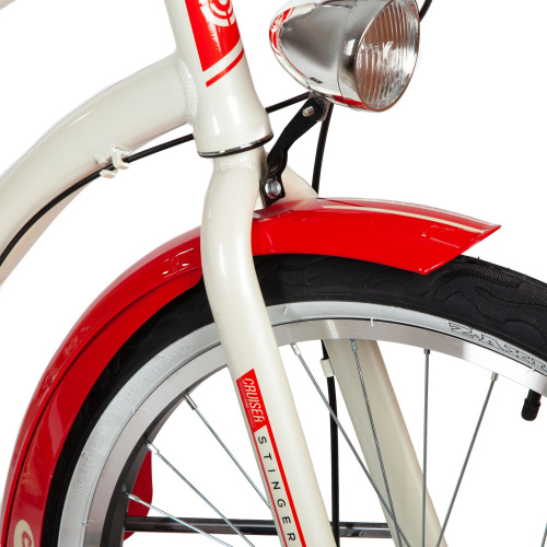 Велосипед STINGER CRUISER Lady 7spd 26" (2021), рама 16" (155-165 см), бежевый