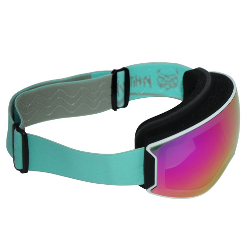 Маска горнолыжная White Owl FA-079, розовый-серый