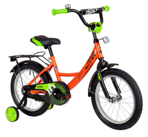 Велосипед NOVATRACK VECTOR 16" (2022) (98-110 см), оранжевый
