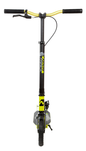 Самокат Novatrack POLIS AL 200 Disc (2021), черный-зеленый