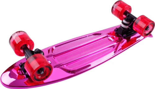 Скейтборд круизер Tech Team Metallic 22, розовый