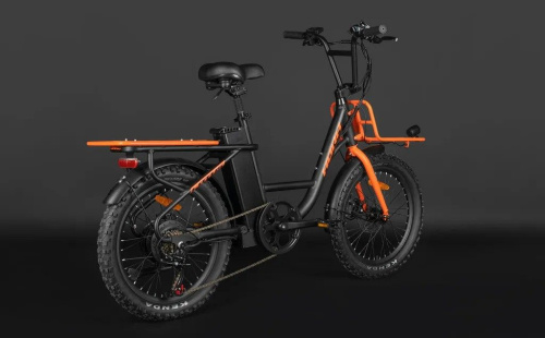 Электровелосипед Horh Lotus Fat 20 (2024), рама 15", черно-оранжевый