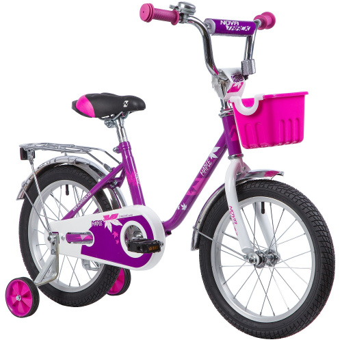 Велосипед NOVATRACK MAPLE 16" (2019), рама 10.5" (98-110 см), сиреневый