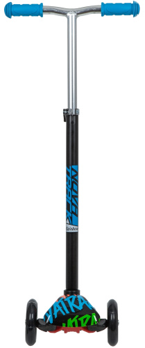 Самокат-кикборд Novatrack RainBow Start Graffiti (2020), серый-синий