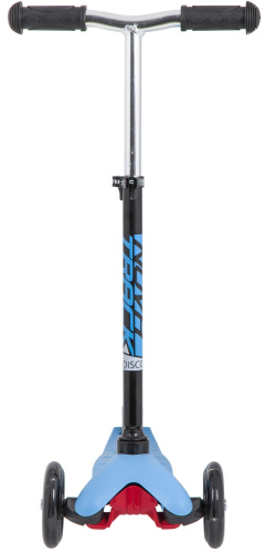 Самокат-кикборд Novatrack Disco-kids Basic (2020), черный-синий