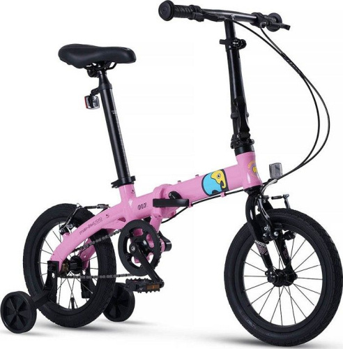 Велосипед детский складной Maxiscoo S007 Стандарт 14, розовый