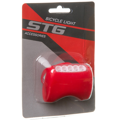 Фонарь передний велосипедный силиконовый STG BC-RL8010, красный