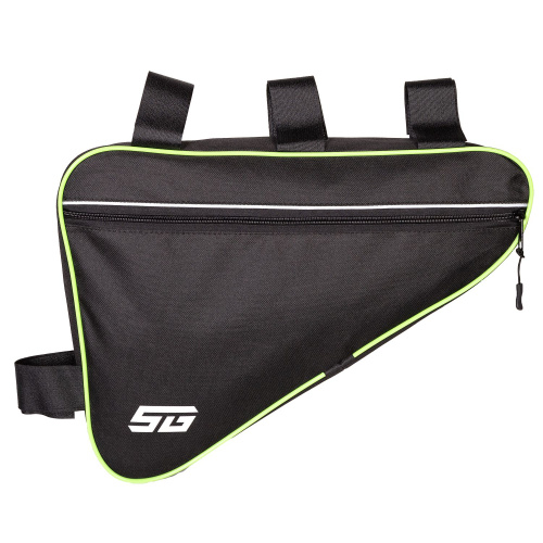 Велосумка под раму STG FB-001, размер 40х27х6 см, черный/зеленый